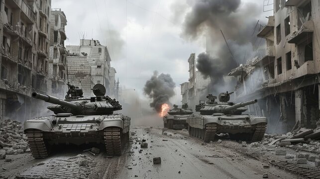  "Conflict Unfolds: Canon Camera Captures Intense Moments of War Between Nations"