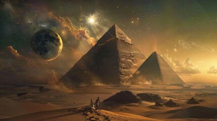 Quantum scientists at work uncover a cosmic connection between moon cycles galaxy mysteries and Egypts ancient wisdom