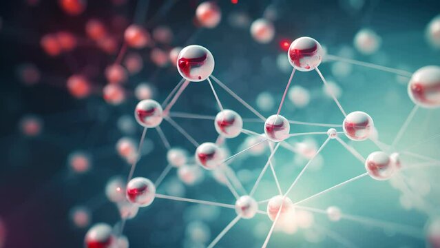 molecule or atom, Abstract structure for Science or medical background, 3d illustration, science, atom, abstract, chemistry, structure, blue, chemical, background