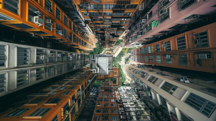 Urban Oasis: Serenity Amidst the Skyline. Generative AI - obrazy, fototapety, plakaty
