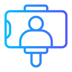 Obraz premium vlog gradient icon