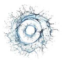 water crown splash on white background