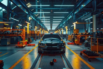 Interior of a automotive factory