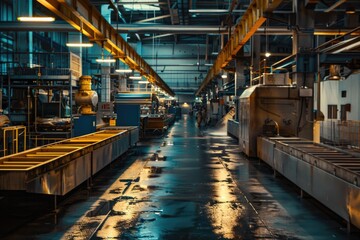 Interior of a manufacturing factory