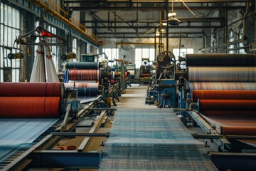 Interior of a textile factory