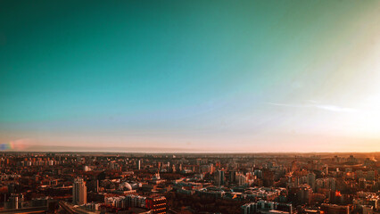 Fototapeta premium Sunset in town.