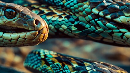 Obraz premium green snake