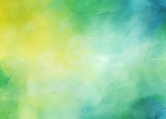 Watercolor blue, green and yellow background, vibrant and whimsical watercolor abstract background. Soft, flowing colors, delicate texture adds a touch of sophistication. Perfect for websites