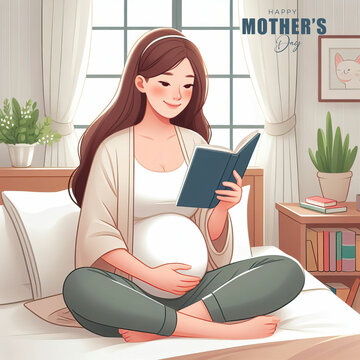 Mother's Day, Post, Mother's Day Poster, Mom, Baby, Mother's Day Post. Happy Mother's Day, Flowers, Mother's Day Greeting card. March 8, Hearts, Women's Day, Poster. Vector. Mothers. Day. text. 
