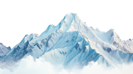 Mount everest on white background