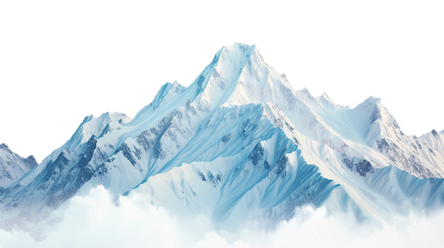 Mount everest on white background