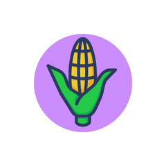 Maize line icon. Corn, cereal, food outline sign. Products and allergens concept. Vector illustration for web design and apps