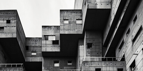brutalism architecture - obrazy, fototapety, plakaty