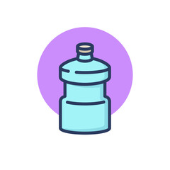 Plastic bottle for water line icon. Container, cooler, flask outline sign. Fresh water, aqua, environment concept. Vector illustration for web design and apps