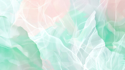 Watercolor-style pastels, mint to pink with digital mesh for wellness.