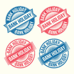 Flat design bank holiday set