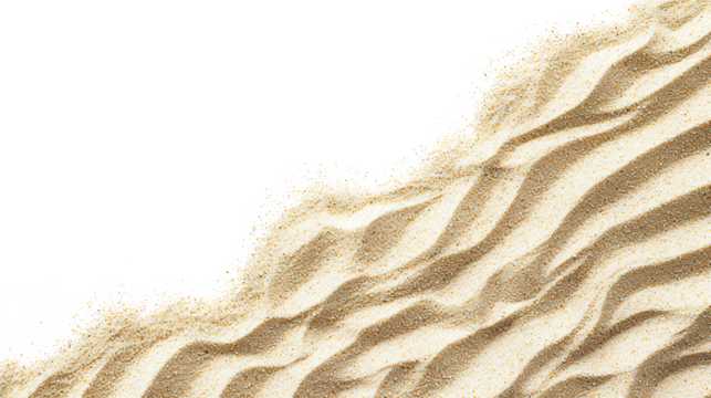 beach sand on a white background
