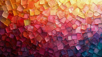 Close Up of a Multi Colored Glass Mosaic