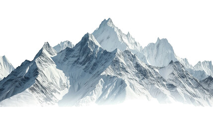 Mount everest on white background - obrazy, fototapety, plakaty