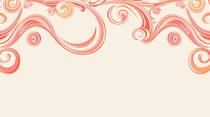 Cheerful retro swirls in coral frame content with a hand-drawn, energetic vibe.