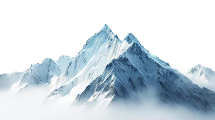 Papier Peint photo Everest Mount everest on white background