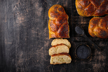 Traditional Jewish sabbath Challah bread