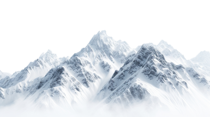 Mount everest on white background