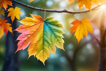 colorful bright foliage in pastel colors