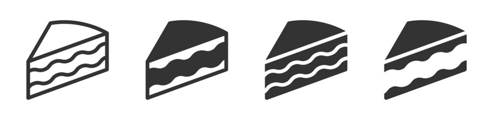 Piece of cake icon. Vector illustration.