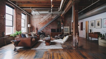 Vintage Brick Warehouse Loft