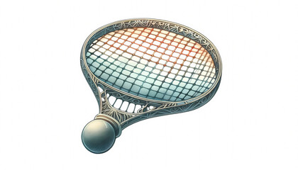 A pickleball net, illustrated with a transparent mesh effect and gentle color gradients.