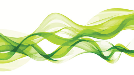 Wavy green lines. Abstract illustration background
