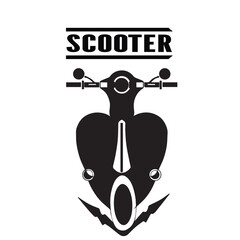 retro scooter moped scooter logo design, simple motor scooter logo
