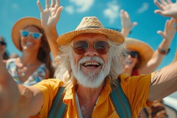 Alter Mann am Strand, made by AI