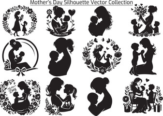 Mother’s Day Silhouette Vector