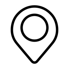 Map pin icon. GPS location Map pointer isolated on white background. Vector illustration.