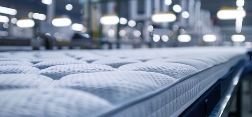 Innovative Comfort: A Look at a Modern Mattress Manufacturing Facility Showcasing Quality and Precision - obrazy, fototapety, plakaty