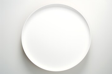 White circle frame on white background