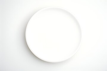 White round frame on white background