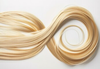 Elegant movement of waves of natural blonde hair, highlighting the beauty and texture of healthy hair