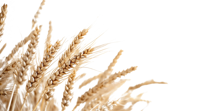 wheat as element in isolated white background