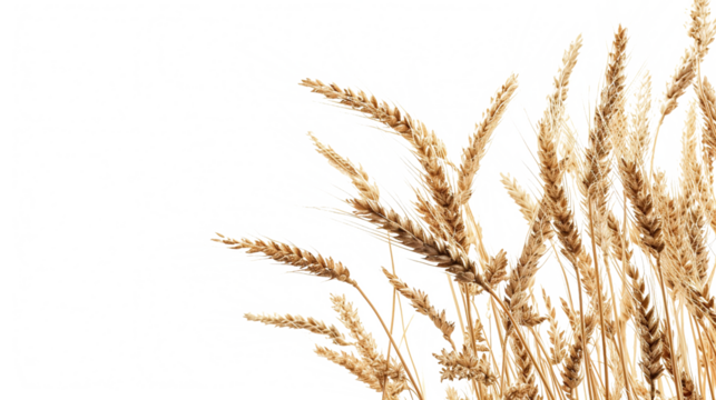 wheat as element in isolated white background