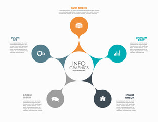 Infographic design template with place for your data. Vector illustration. - 784585388