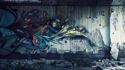dark graffiti concrete wall image