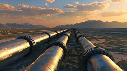 Oil and gas pipeline technology concept