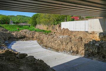 Image of a railway bridge construction site - 784587944