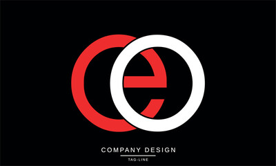 EO, OE Abstract Letters Logo Monogram Design Icon Font