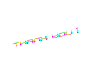 Thank you text vector icon. This is isolated in white background.
