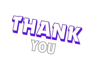 Thank you text vector icon. This is isolated in white background.
