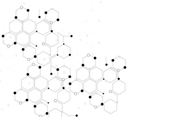 abstract hexagon scientific design,Molecular background